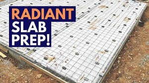Slab prep for radiant heat with insulation and rebar