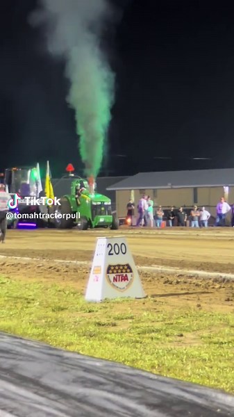 Brandon Simon competing in the Pro Stock Tractor Class at the 2024 Budweiser Dairyland Supernational Truck and Tractor Pull in Loud and Heavy X. #tomahtractorpull #ntpa #ntpapull #pullingseason #tractorpulling