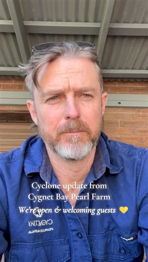 Cyclone update from Cygnet Bay 💛🌀 After two cyclones in three weeks, we wanted to share a quick update from the farm. Yes, we’ve had some damage, particularly at Diver’s Creek and over our new Eco Tents, and the clean-up and repairs are ongoing. But we’re incredibly grateful that the main village, restaurant, pool, solar farm and our Pearlers Village safari tents came through undamaged. 🙏🌀 Most importantly, we’re open again and already welcoming guests back safely. Huge thanks to our on-grou