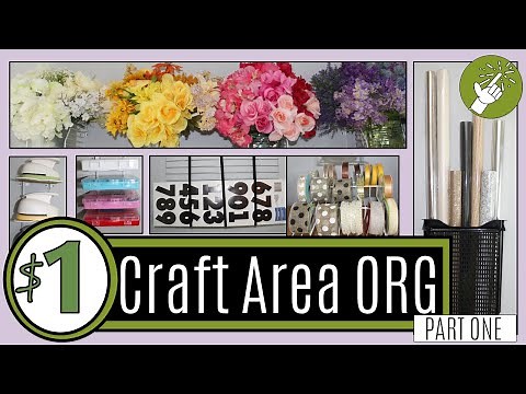 DOLLAR TREE ORGANIZATION HACKS | DIY ORGANIZATION IDEAS | CRAFT AREA ⭐Part 1⭐