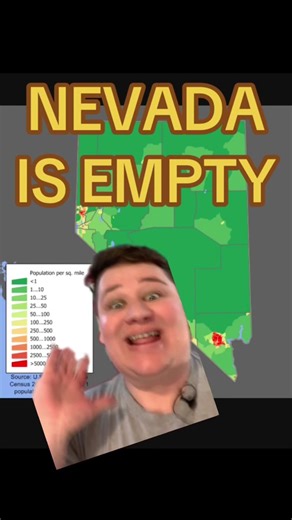 NEVADA IS EMPTY NEVADA POPULATION MAP #history #map #maps #geography #nevada #nv #usa #america