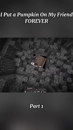I Put a Pumpkin On My Friend FOREVER...#minecraft #minecraftbuilding #gaming #viral #minecraftchallenge