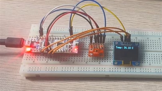 Temperature monitoring project based on the STM32 NUCLEO-L432KC board