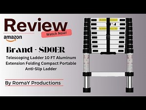 AMAZON REVIEW - SDOER telescoping ladder 10 ft aluminum extension folding compact portable ladder