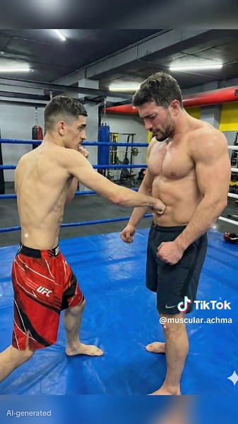 Workout on the ring 💪😎 @T O R N A D O🌪️ vs @ნოა ბაგრატიონი 🔥 #ფორიუ #gutpunch #abs