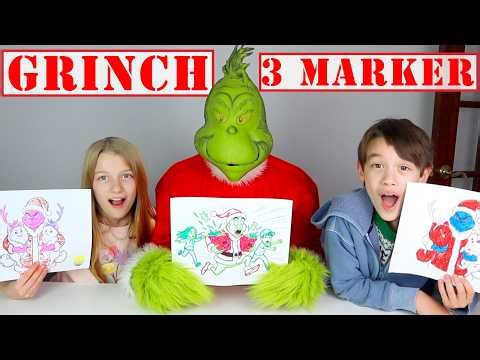 3 Marker Challenge with The Grinch IRL!