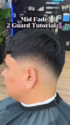 MEDFORD BARBER • JORGE PINON on Instagram: "Step by Step tutorial on a Mid Drop Fade with only 2 Guards 🔥🔥 If you’re in the southern Oregon area hit the link in bio to get locked in 📲 #middropfade #dropfade #barbertutorial #howtocuthair #stepbystep"