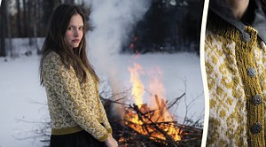 Sticka mönstrad ullkofta – gratis stickmönster