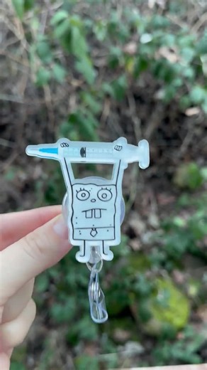 Cartoon Doodle With Syringe Badge Reel - Etsy