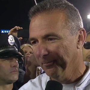 For the last time as the coach of Ohio State University Football, Urban Meyer gives his postgame interview. | ESPN
