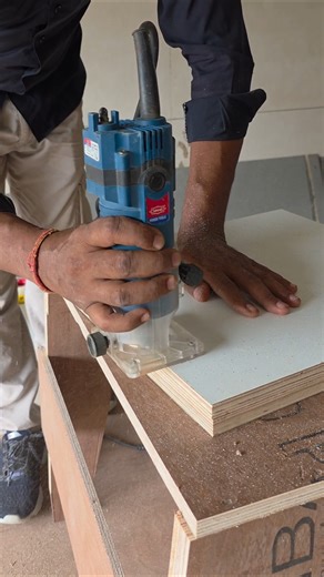 Perfect Laminate Trimming 😍 | Router Machine Se Clean Finish | Woodworking Shorts #shortvideo