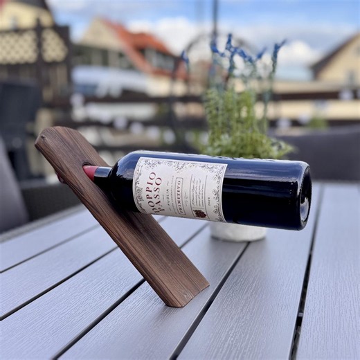 Anti Gravity Wine Stand, Dining Table Decor, Wood Wine Display, Modern Kitchen Decor, Wine Holder for Table, Unique Home Decor Gift - Etsy
