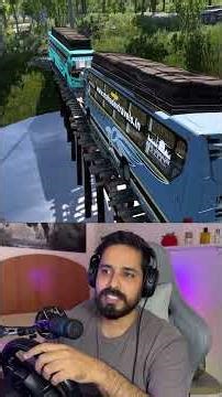Bus Vs Bus Extreme Driving Test on Wooden Bridge! #shortsfeed #gaming #ets2