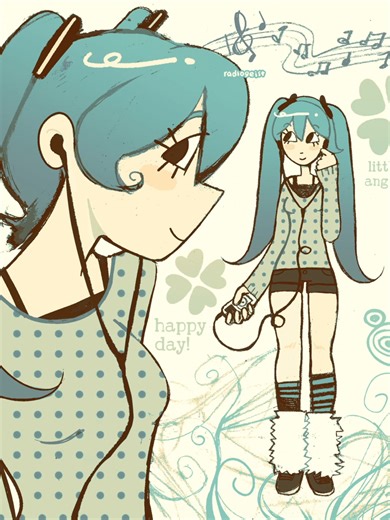 Hatsune Miku Choco Mint Artwork Preview