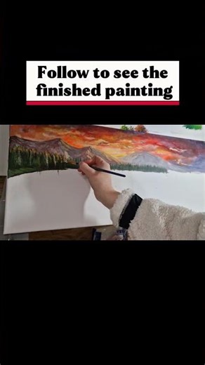 Sunset Lake Painting in Progress | Future Masterpiece