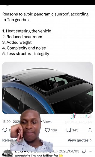 Top Gear: Reasons to Avoid Panoramic Sunroofs