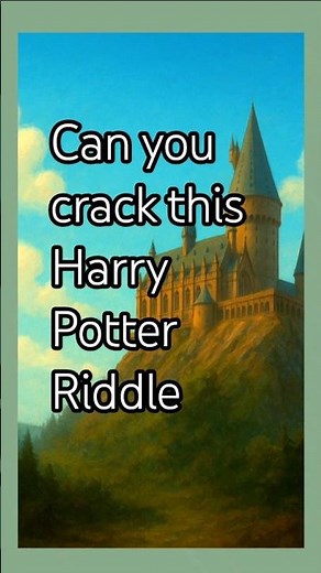 Can You Crack This Harry Potter Riddle #harrypotter #hogwarts