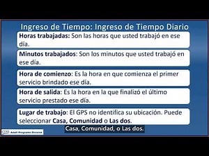 ESP Time Entry for Providers Spainsh