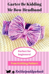 Garter Stitch Bow Headband