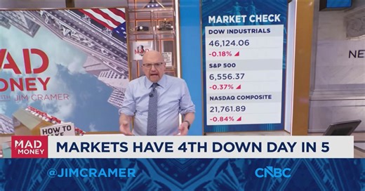 Jim Cramer talks what's chipping away at software
