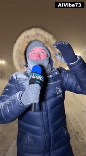 Reporter Knocked Down Live on Camera by Massive Ice Balls During 'Breaking News' Blizzard Report