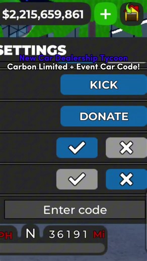 FREE $80.000 Code For Limited + Event Car Update! Car Dealership Tycoon #cardealershiptycoon #roblox