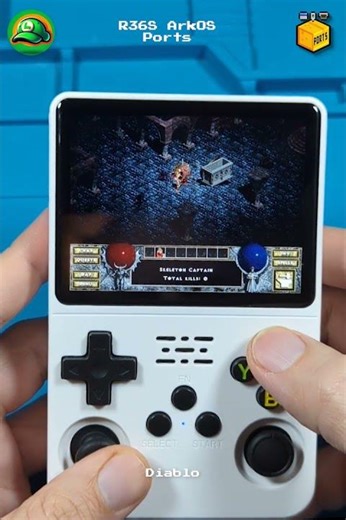 R36S with Arkos - Diablo Ported #shorts