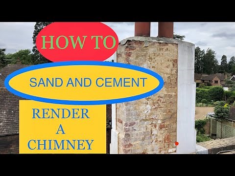 How to sand and cement render a chimney-(start to finish) plastering guru