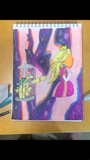 A Forbidden Galactic Romance #art #drawing #thesupermariogalaxymovie #supermario #shorts #ytshorts