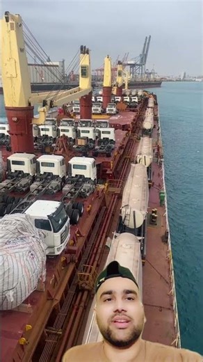 Hundreds of Trucks Transported by Giant Cargo Ship | Amazing Logistics#viralvideo ...