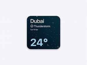 Dubai Weather Widget ios