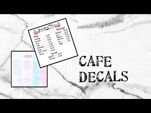 Cafe Decals [BLOXBURG]