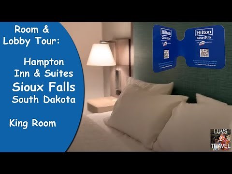 Hampton Inn & Suites Southwest CLEAN STAY, Sioux Falls, South Dakota KING ROOM AND LOBBY TOUR 2020
