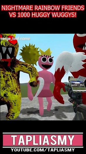 ULTIMATE NIGHTMARE RAINBOW FRIENDS VS 1000 HUGGY WUGGYS!! #shorts