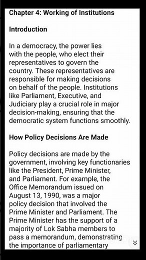 Class 9th | Civics | Chapter 4 | Working of Institutions | Notes | Notes for civics chapter 4