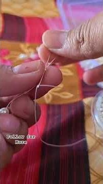 Easy way to make Pearl Necklace🦪🪡🧵। मोत्यांचा नेकलेस बनवण्याची सर्वांत सोपी पद्धत 😉।#diy