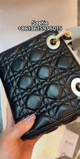 🔥Affordable Luxury Handbags | Dior Black Cannage Mini Lady Dior Bag High-End