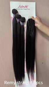 Full Pack Silk Straight Blend Hair With Silk Base Closure,Protein Hair Mixed Heat Resistant Fiber Synthetic Remy Straight 3PCS