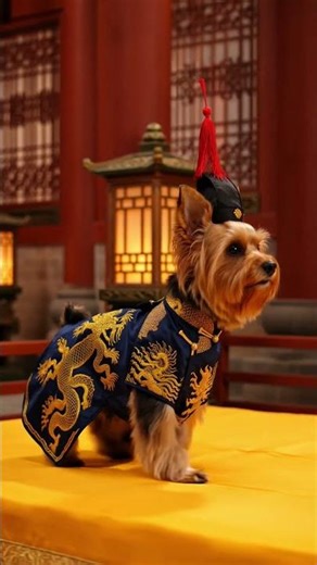 This chinese dogs are fashionable