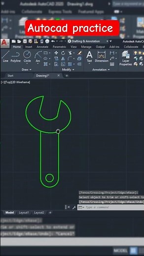 AutoCAD Practice Drawing for Beginners | 2D Mechanical Design Exercise