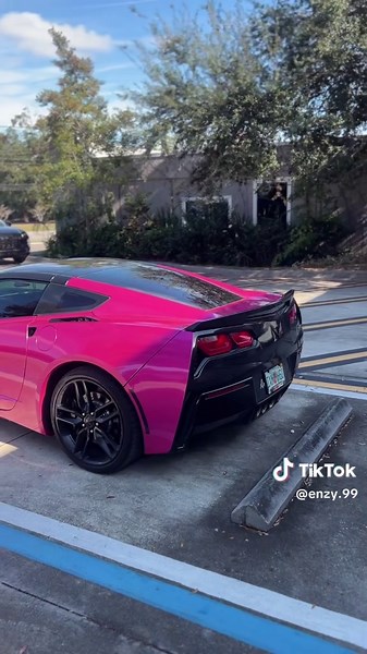 C7 Corvette Wrapped in KPMF Cosmos Pink