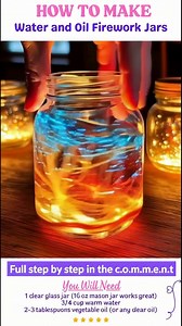 Water and Oil Firework Jars Watch the magic happen with these Water and Oil Firework Jars! Fun for kids and great for weekends! ---------- Full Step by Step in First (C.o.ʍ.m.е.ո.τ) 👇 Enjoy ❤️👇👇 | Golden Era Recipes