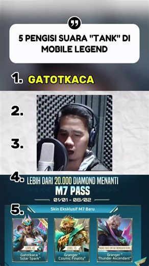 Pengisi Suara Hero TANK di Mobile Legends