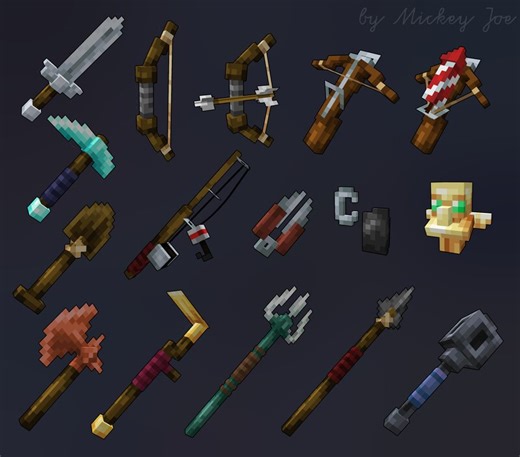 MJ's Better 3D Tools & Weapons Minecraft Texture Pack