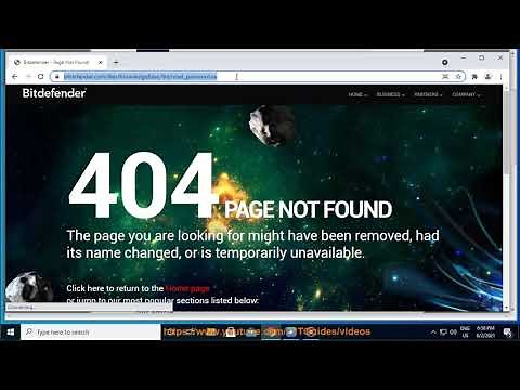 Reset Bitdefender product password