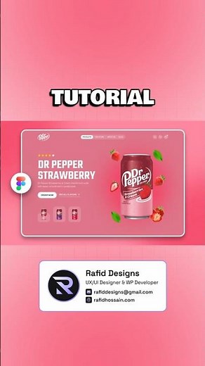 Dr Pepper Website UI Design in Figma | Animation in Figma | Figma Tutorial For Beginners