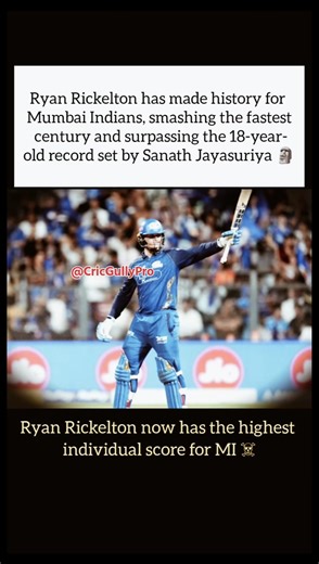 Rickelton BREAKS 18-Year Record 🔥 #rickelton #ipl2026