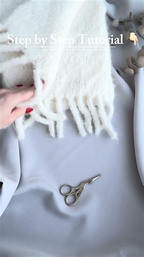 Fluffy Scarf Knitting Tutorial | Knit Along With Me #knitting #knittingtutorial