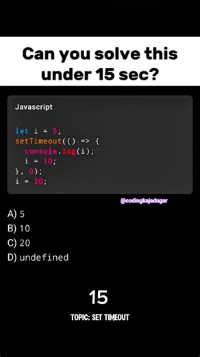 set time-out in javascript #ytshorts #shorts #javascript #javascriptinterview #viral #viralshort