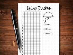 Eating Tracker - PRINTABLE Journal Page - Planner Page - Food Journal - Food Log - Food Tracker - Food Diary - Meal Tracker - Diet Tracker - Etsy